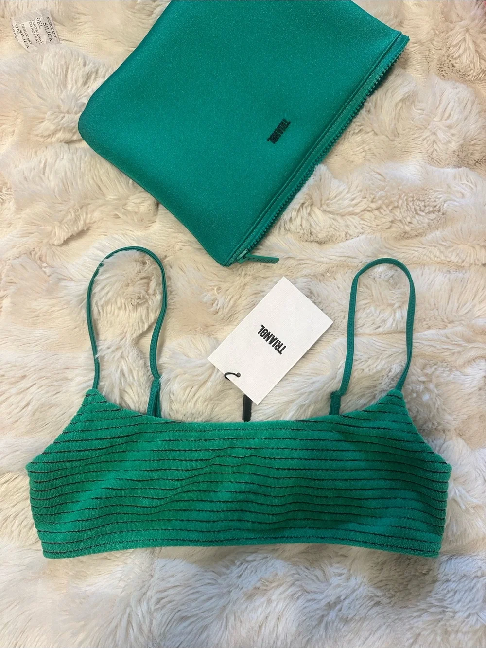 MICA - HUBE GREEN TERRY TOWELLING top